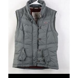 Vintage 90s Y2K Hollister Womens Sz L Babydoll Duck Down Puffer Vest Jacket